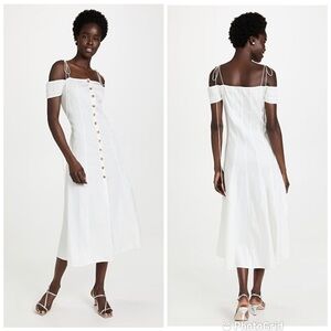 Anna October Midi Dress Short Sleeve in White New with Tags!